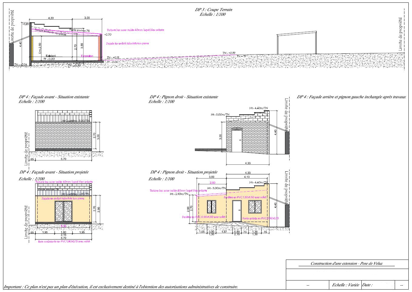 Déclaration préalable - Cagnoncles - Struct'O Plans