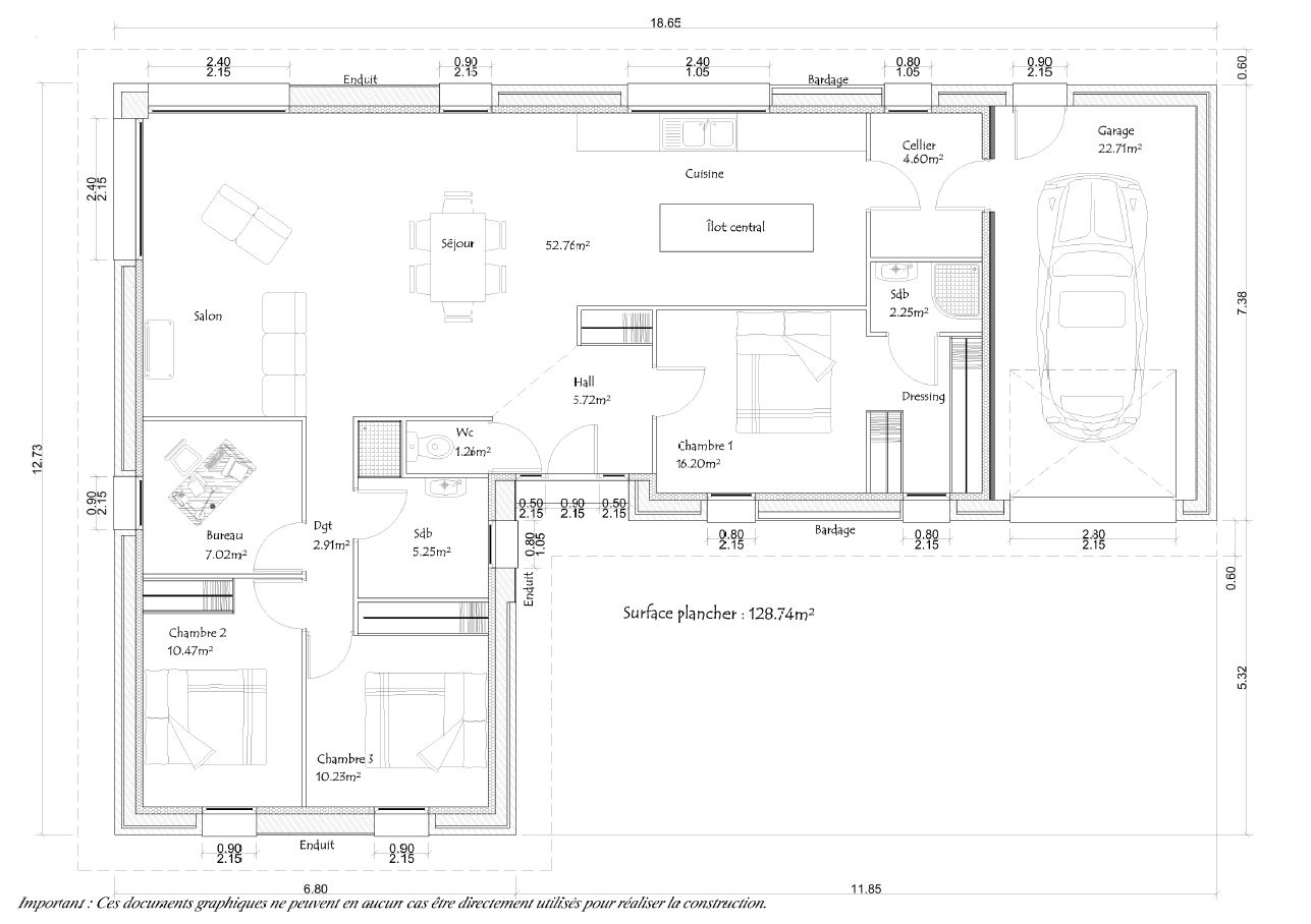 Permis de construire - Saint Waast la Vallée - Struct'O Plans