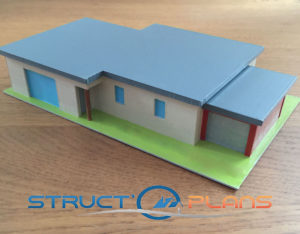 maquette 3d d'une maison individuelle